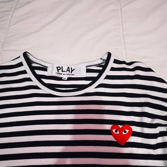 Comme des Garçons PLAY Stripe long sleeve T-Shirt - Picture 3 of 4